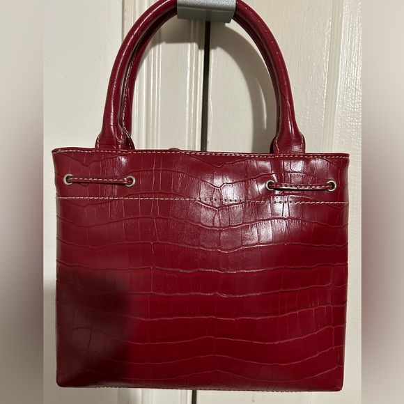 Womens Amanda Smith "Ruby Red" Faux Leather Handbag - Picture 3 of 16